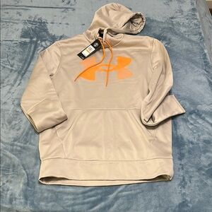 Under Armour Beige Hoodie Mens small
